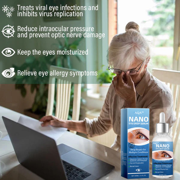 AQA™ Nano Eye Drops Serum 👩⚕️ Ophthal mologists Recommended (Suitable for presbyopia, dry eye syndrome, glaucoma, cataracts and diabetic retinopathy) 🍀
