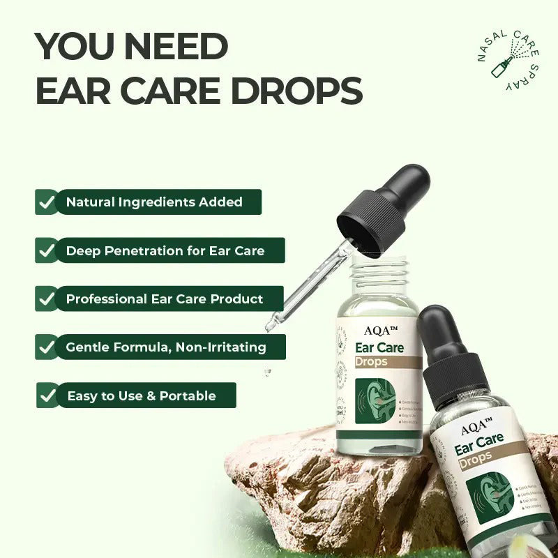 AQA™ Ear Care Drops – Plant-Based Formula | FDA-Registered