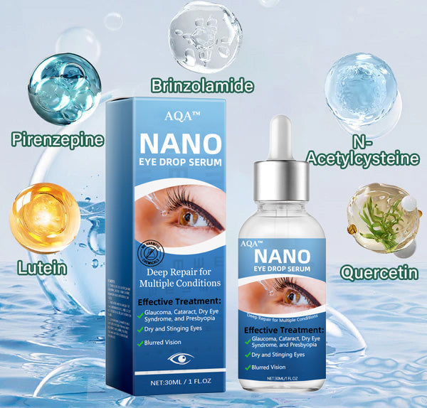 AQA™ Nano Eye Drops Serum 👩⚕️ Ophthal mologists Recommended (Suitable for presbyopia, dry eye syndrome, glaucoma, cataracts and diabetic retinopathy) 🍀