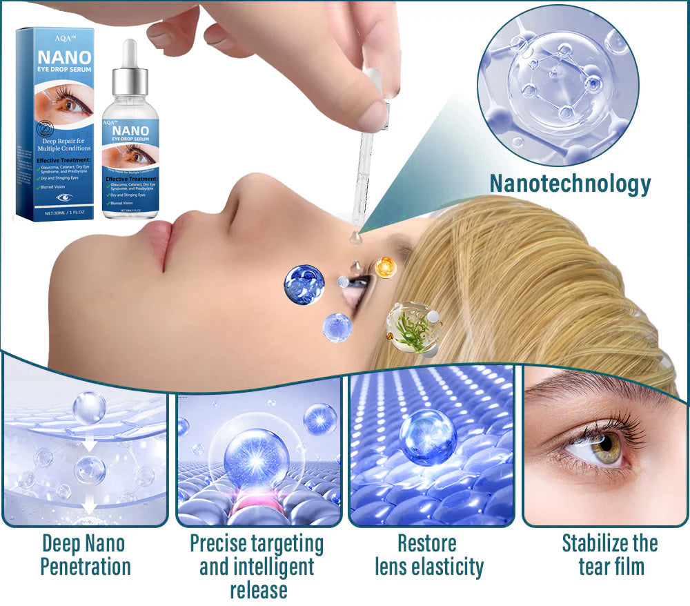 AQA™ Nano Eye Drops Serum 👩⚕️ Ophthal mologists Recommended (Suitable for presbyopia, dry eye syndrome, glaucoma, cataracts and diabetic retinopathy) 🍀