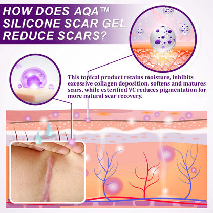 💙💙UKCA-CERTIFIED ✅AQA™ cure FACE & BODY SCAR GEL – Clinically proven to soften, flatten and fade surgical scars, acne marks, burns, keloids and trauma-related scars.